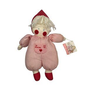 Dolls By Pauline Love U Cloth Rag Doll Red White Striped Outfit Vintage 1985